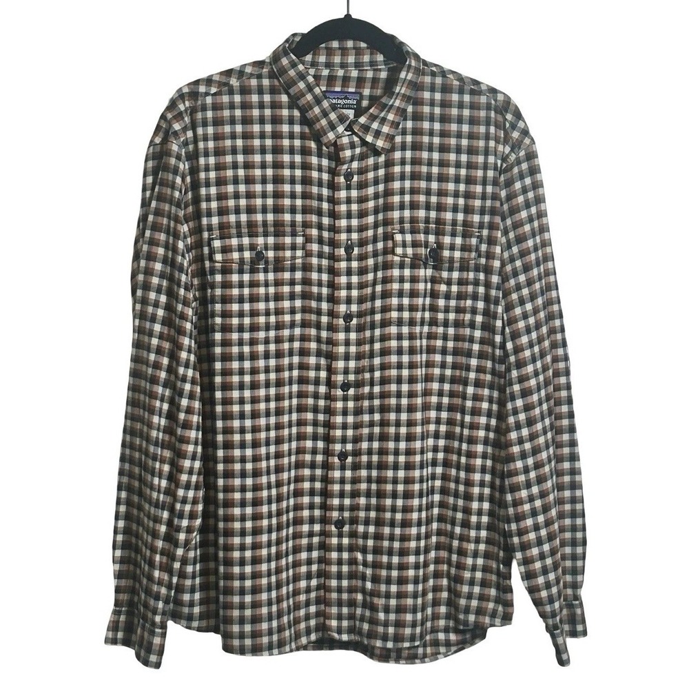 Patagonia Organic Cotton Long Sleeve Button Down Shirt Men's Size Large Gorpcore
